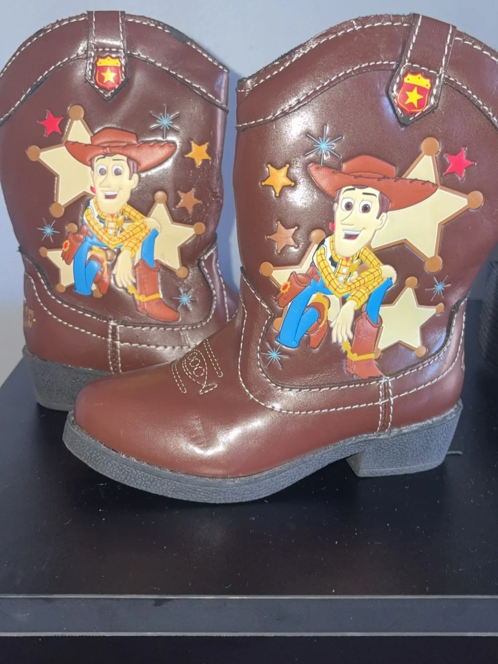 Kids Brown Cowboy Boots with Woody Graphic - TOY STORY